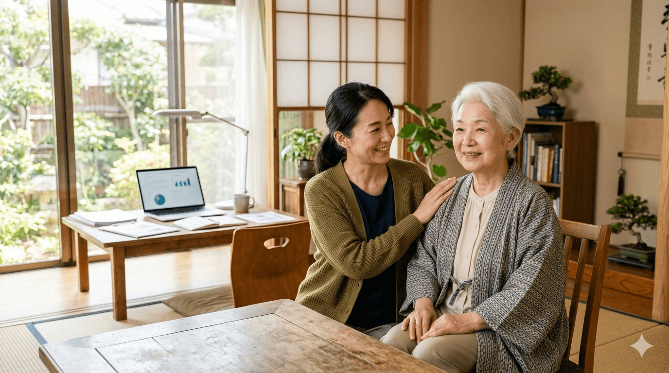 仕事と介護を両立する人のイメージ